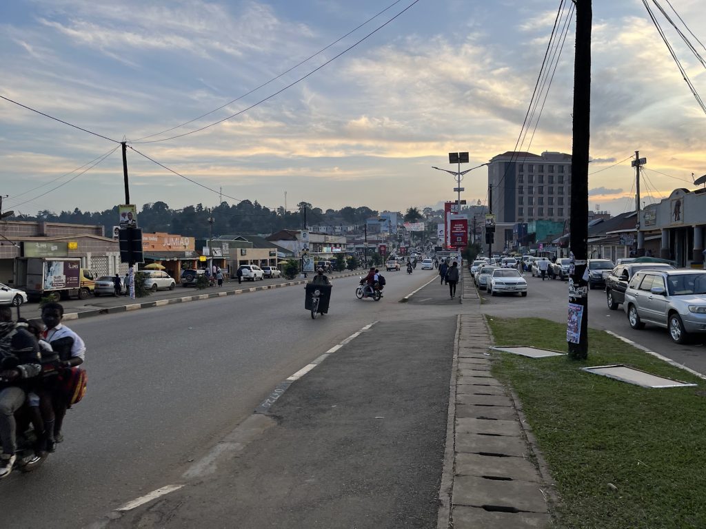 The main road in Fort Portal, Uganda